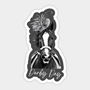 horse race Fascinator hat Sticker